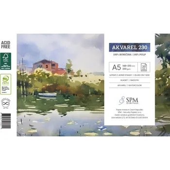 Grafický blok Akvarel 230 g/m2, A5