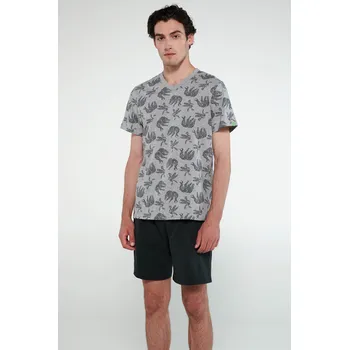Pánské pyžamo Vamp - Pyžamo s krátkými rukávy 20610 - Vamp gray melange M