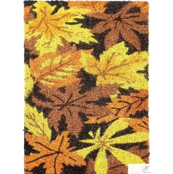 Kokosová rohožka barevná listy- 40 x 60 cm (Kokosová rohož lišty)