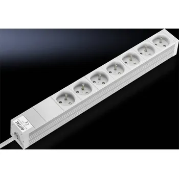 Rozvaděč Rittal DK 7240.510 zásuvková lišta 7násobný , hliník, šedá, 1 ks