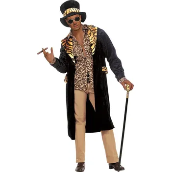 Karnevalový kostým Pánský kabát s kloboukem - M