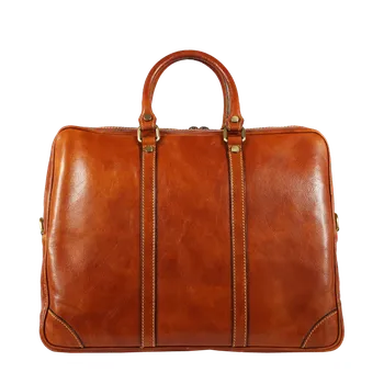 Pánská aktovka NovaKabelka.cz Kožená aktovka Alano Camel