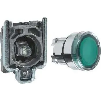 vypínač Schneider Electric XB4BW33B1 Ovládač stiskací prosvětlený, zelený