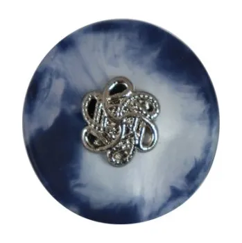 Knoflík Knoflík dámský Csilla Ufo 72062 KORON 32 PLASTOVÝ - Modrá, 15mm