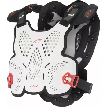 Motocyklový chránič hrudi a pátěře Hrudní / zádový chránič ALPINESTARS A-1 ROAST GUARD BÍLÝ/ČERNÝ/ČERVENÝ velikost M/L
