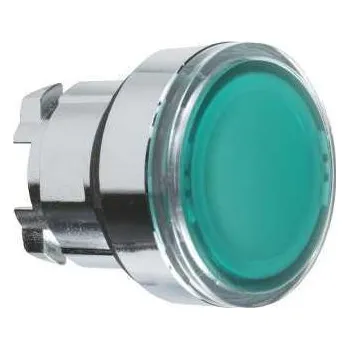 Stykač Schneider Electric ZB4BA38 Ovládací hlavice stiskací, lícuj. s průhled. hmat. pro vl. štítku - zelená