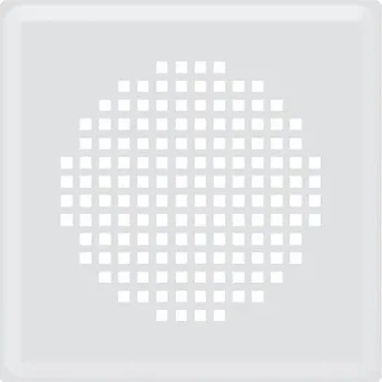 Větrací mřížka Designová krycí mřížka Zehnder Torino - čtverec, bílá