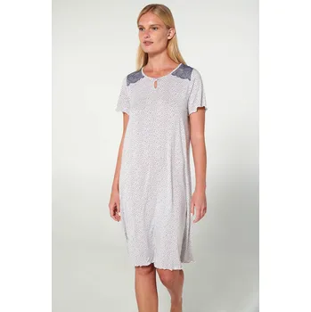 Dámské oblečení Vamp - Noční košile s krátkými rukávy 20900 - Vamp white sand S
