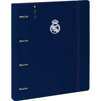 Set školních potřeb Real Madrid C.F. Kroužkové pořadače Real Madrid CF Bílá Šedá 27 X 32 X 4 cm