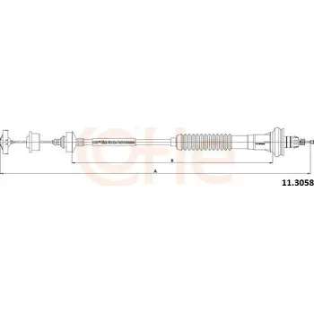 Spojkové lanko Tazne lanko, ovladani spojky COFLE 11.3058