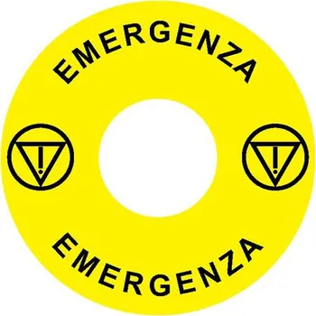 Elektroinstalační materiál Noark 106799 Ex9P1 H S6IT Štítek nouzového zastavení