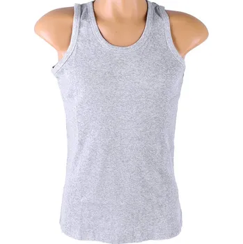 Pánské tílko Tílko LG světle šedé (pánské tílko z žebrovaného úpletu)