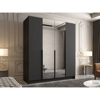 Nábytek Šatní skříň Sozilo II, Barva: černá MIRJAN 5903211352423