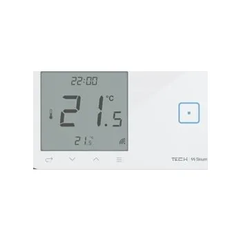 Termostat Tech-Controllers SINUM WSR-01L-WH Termostat + vypínač jednoduchý, bezdrátový, levý - bílá WG.23.0080