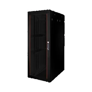 Racková skříň ROLINE 19" síťový rozvaděč 42U, stojanový, Pro, š. 800, h. 1200, skleněné dveře, černý - 26.21.0234
