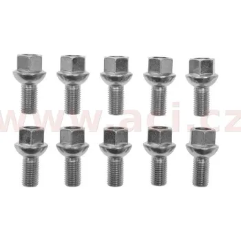 šroub kola, závit M12x1.5, kulové sedlo, délka závitu 20 mm, celková délka 40 mm, velikost klíče 17 (sada 10 ks)