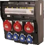 Famatel rb642697 - RB40201000.1 /4030 Zásuvkový rozvaděč RUBBER BOX IP65 jištěný s chráničem 63/4/003