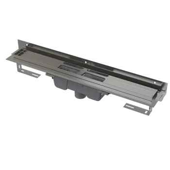 sprchový žlab ALCAPLAST Podlahový žlab s okrajem pro perforovaný rošt a s nastavitelným límcem ke stěně, svislý odtok APZ1004-1150