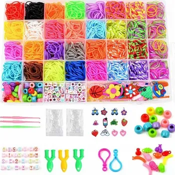 kreativní sada Gumičky pro výrobu náramků QULKI sada 3000 ks guma plast Věk 8+