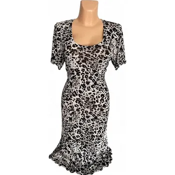 Dámské šaty Tygrované šaty KLOTKA, Barva Tygr, Velikost XXL52, Materiál 96% Viskoza 4% Lycra