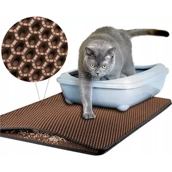 Přislušenství pro kočičí toaletu Kočičí podložka před toaletu – hnědá