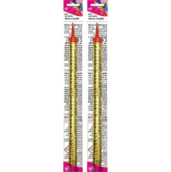 Dortová svíčka ČÍNA PÁRTY FONTÁNA na dort 26 cm - 2ks - 90 sec., 4/60/1