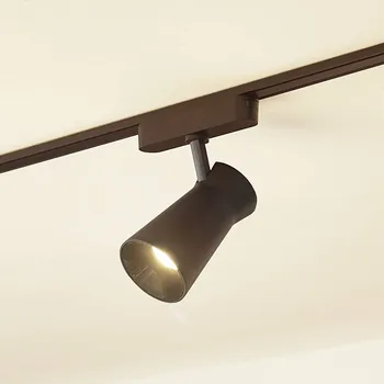 Lampička Lindby LED reflektor 48 V Lumaro, černý, Ø 7 cm, stmívatelný - Délka konektoru 13,1 cm černá 1 x 7,7 W LED