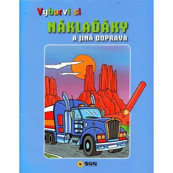 omalovánky Vybarvi si - Náklaďáky a jiná doprava (modré)