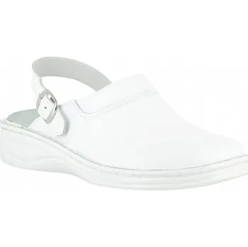 Dámské pantofle VAROMED - unisexové zdravotní pantofle s páskem HELSINGBORG - Bílá velikost Nursing Unisex: 38