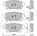 Sada brzdových destiček, kotoučová brzda CIFAM 822-1112-1
