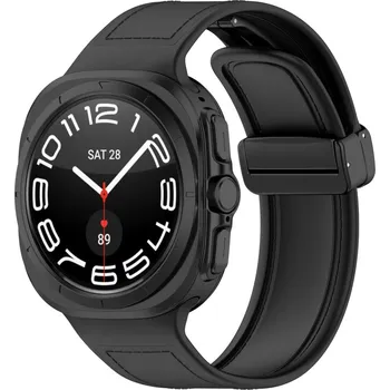 Ostatní příslušenství k chytrým hodinkám eses Kombinovaný řemínek s magnetickou přezkou pro Samsung Galaxy Watch Ultra 47mm - Černý