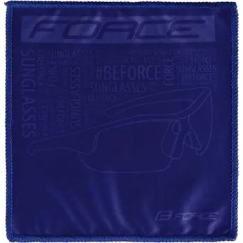 Pouzdro na brýle hadřík FORCE na čištění brýlí, modrý - Modrá, 15x15cm