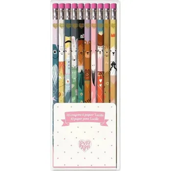 Grafitová tužka DJECO Sada 10 tužek Lucille
