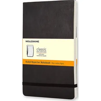 Kancelářské potřeby Zápisník Moleskine Reporter - měkké desky - S, linkovaný, černý
