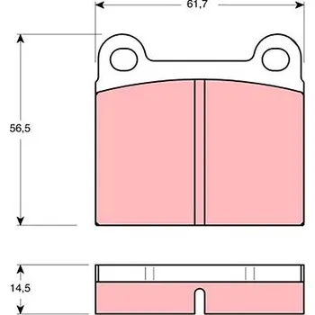 Brzdová destička TRW Brzdové destičky GDB656