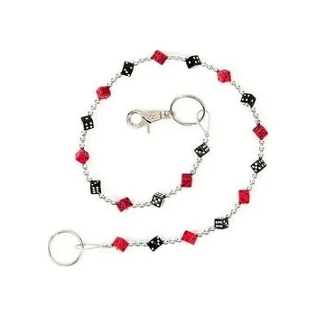 Dámské kalhoty Řetěz na kalhoty s červenými a černými kostkami