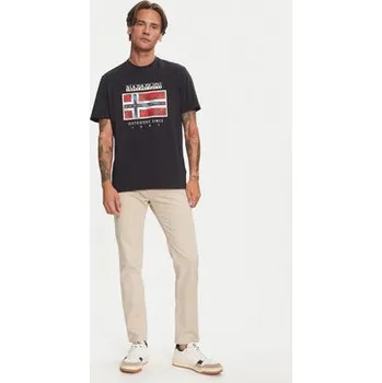 Pánské tričko Napapijri T-Shirt S-Dorees NP0A4IBE Černá Regular Fit M