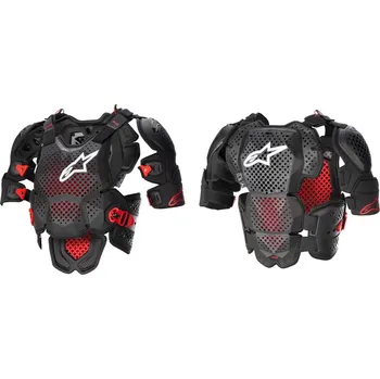 Motocyklový chránič hrudi a pátěře A Hrudní chránič / chránič těla ALPINESTARS A-10 V2 6700523-1431 , barva barva černá/červená, velikost M/L (nejlehčí tělový chránič s certifikacemi CE 2 a UKCA)