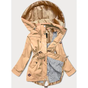 Dámská bunda parka v pískové barvě (CAN-561) odstíny žluté XL (42)