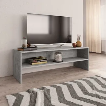 Televizní stolek vidaXL TV stolek 120 x 40 x 40 cm kompozitní dřevo [800040] Barva: Betonová šedá