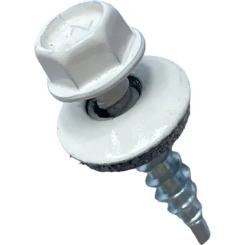 Vrut Vrut farmářský samovrtný s podložkou 4,8x35 bílý 9010 - 250ks