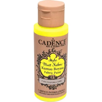 Textilní barva Cadence Style Matt Fabric - zářivá žlutá, flourescent yellow / 50 ml