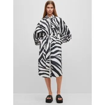 Dámské šaty Hugo Košilové šaty 50491034 Černá Regular Fit 34