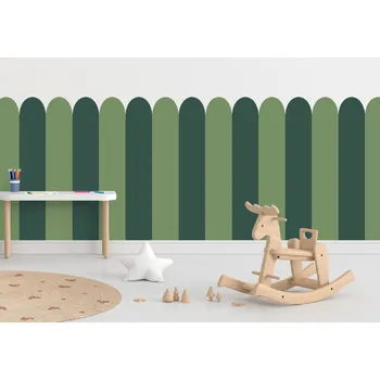 Tapeta Textilní samolepící tapeta - Oblouk - Zelená barva Kombinace, 100cm