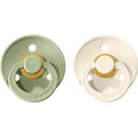 BIBS Colour Dudlíky kaučuk kulaté 18m+ 2ks Ivory/Sage