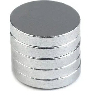 Dekorativní magnet Magnet Ø10 mm 5 kusů - nikl