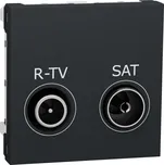 Schneider Electric NU345454 Unica - Zásuvka TV-R/SAT individuální 2 dB, 2M, Antracit