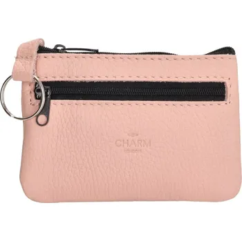 klíčenka 13.5x9cm PINK, kůže, Charm London