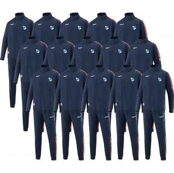 saller tepláková - tréninková souprava X.72 15 ks vč. potisku BARVA: 527 tmavě modrá-neon oranžová-bílá, Velikost: 164