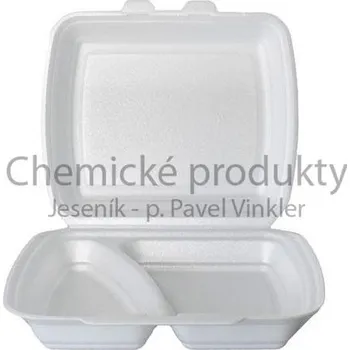 Jednorázové nádobí Menubox PPS dvoudílný 23x19cm 125ks